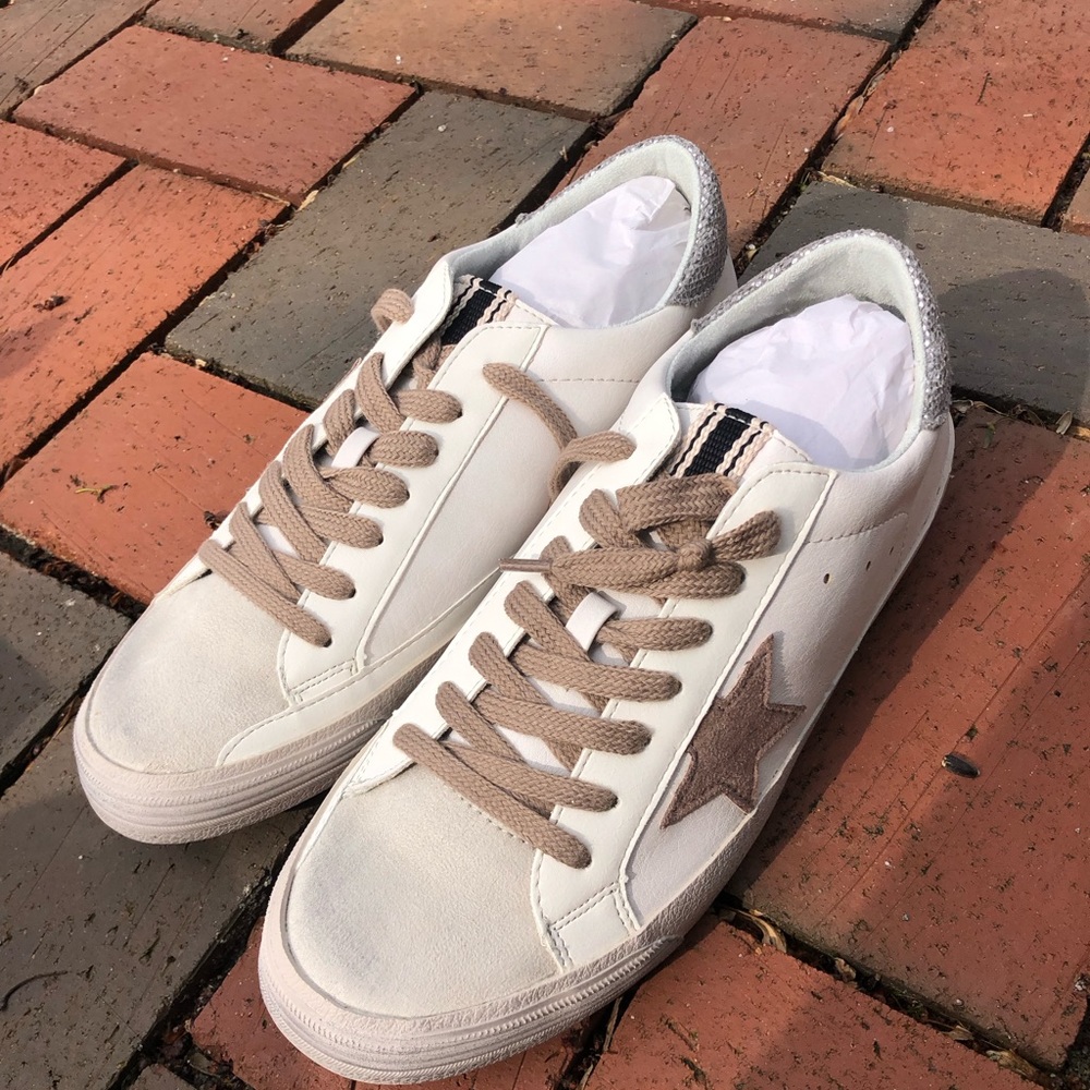 Shush or Pilar beige sneakers size 7.5 new